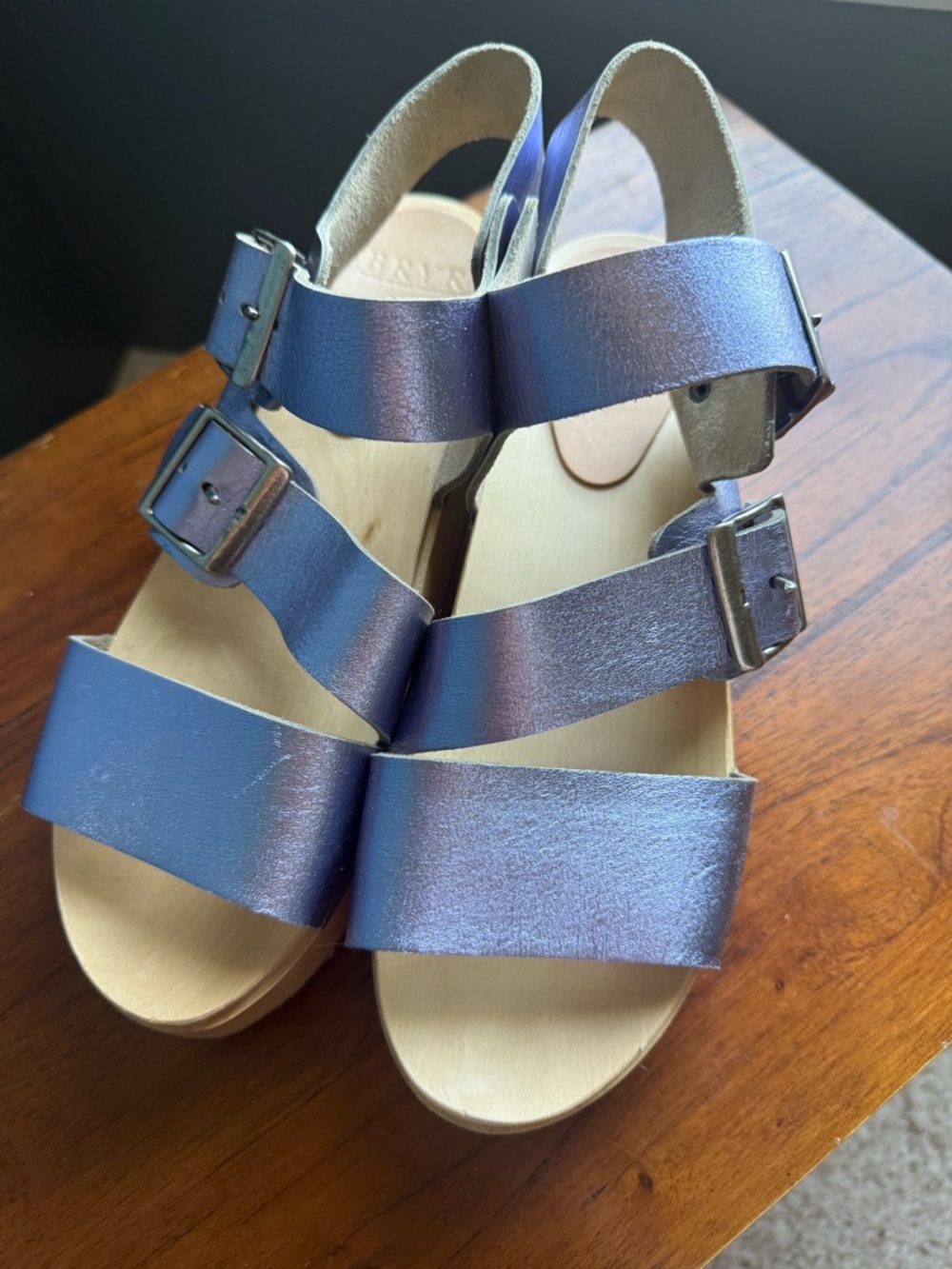 Bryr Platform Sandals, size 40, sample sale color (lavender metallic)